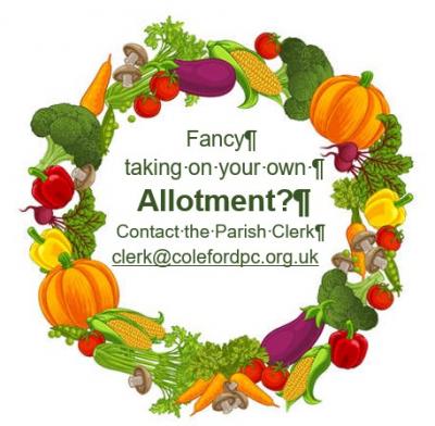 Poster advertising coleford allotments